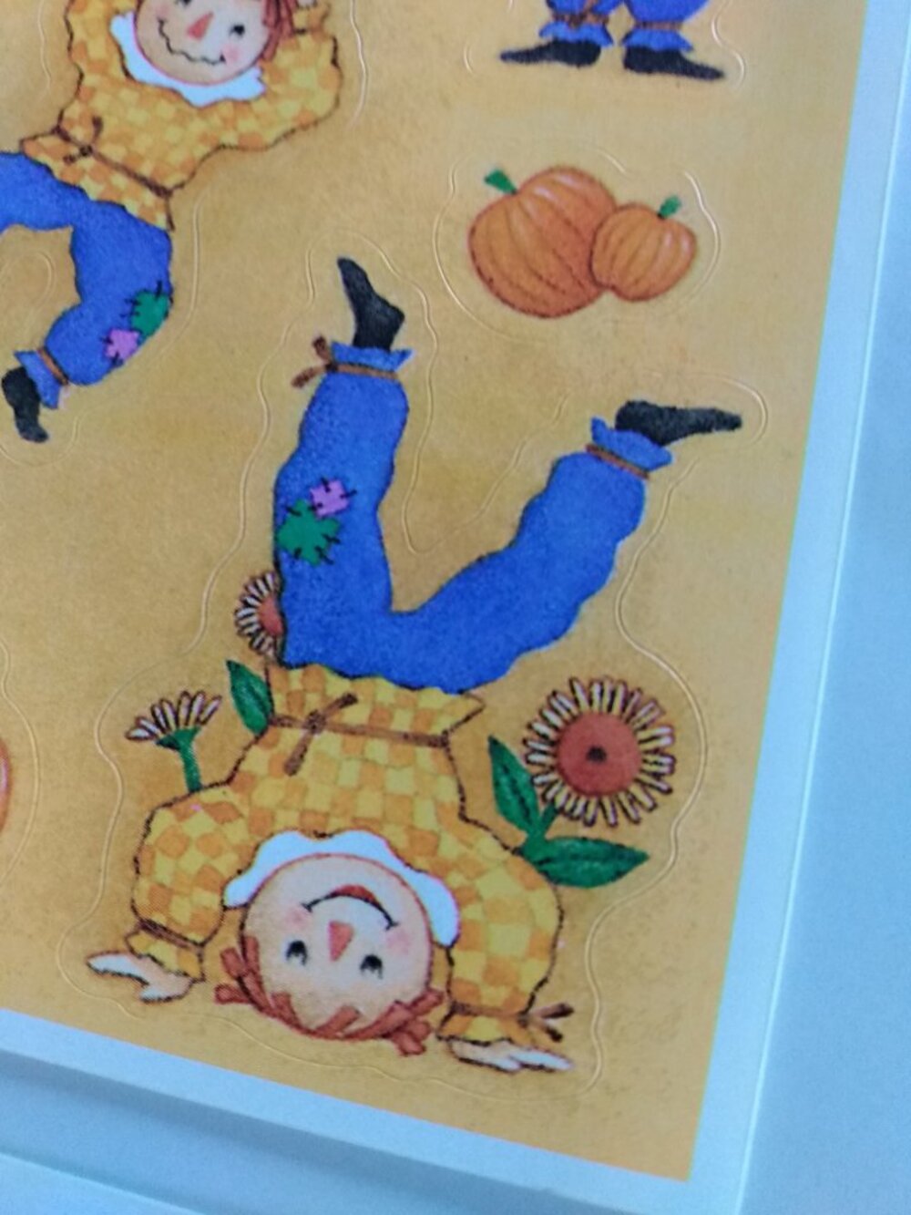 Vintage 90s Halloween Stickers Hallmark Valentine's Day, Pumpkins and Scarecrows - Picture 11 of 16